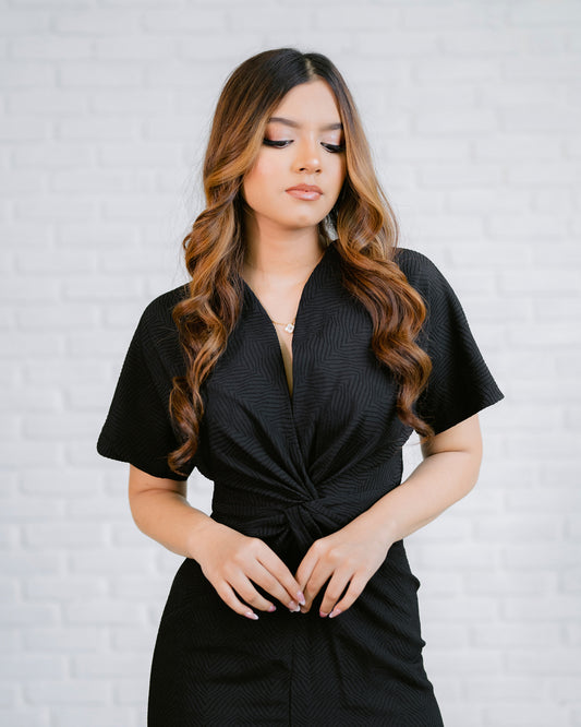 Front Twist Long Dress