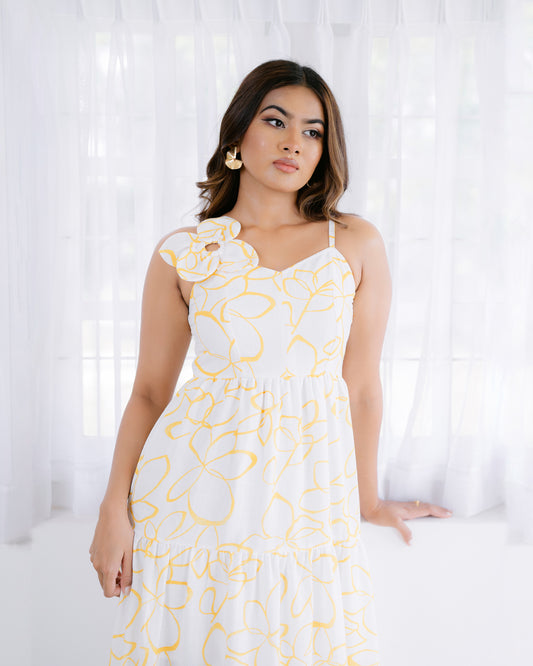 Flower Core Strappy Maxi Dress