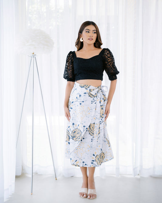 Cotton Wrapper Round Skirt