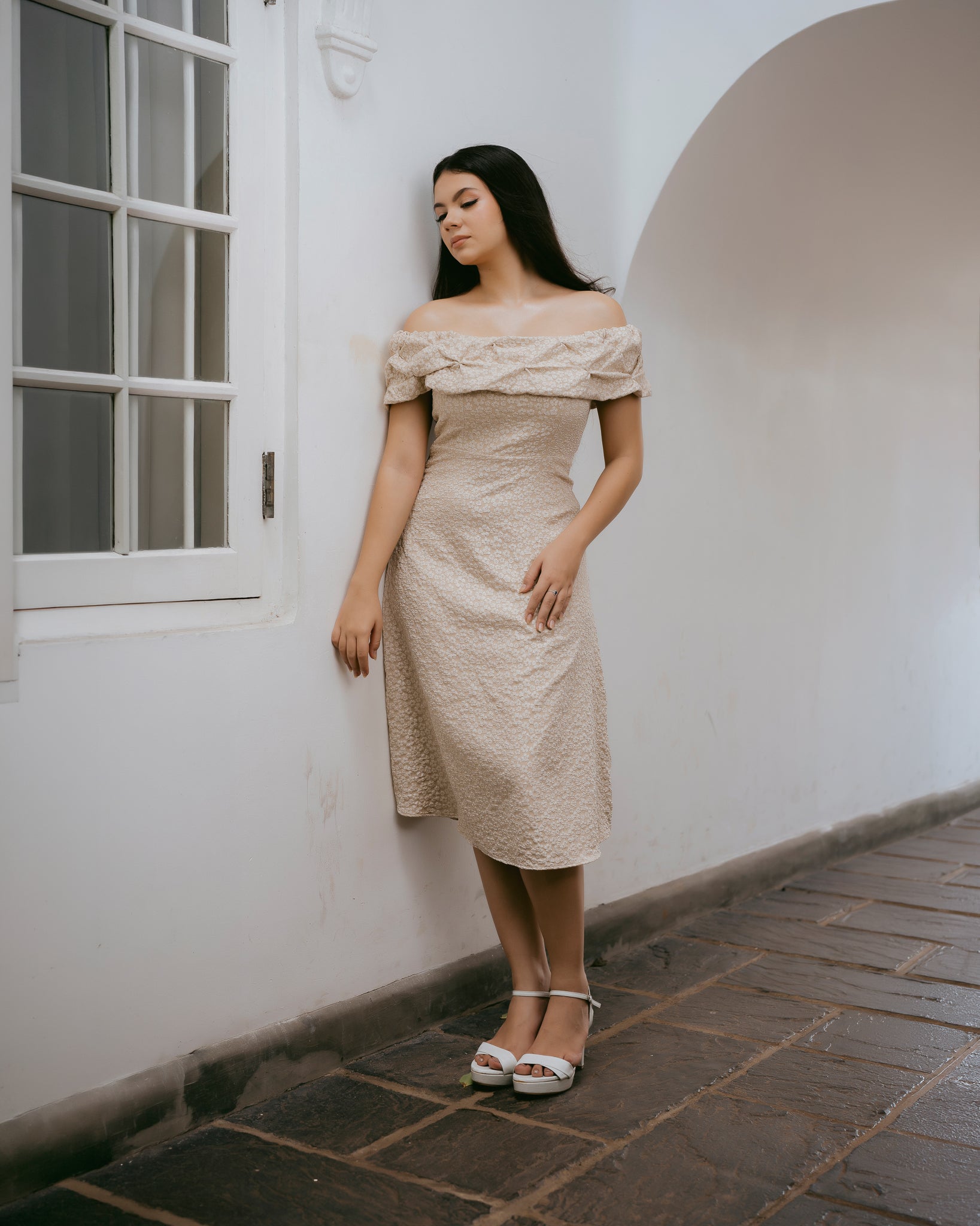 Drop Shoulder Midi Dress