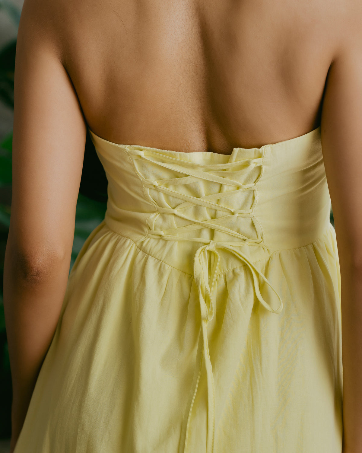 Criss-Cross Neck Tie-Up Dress