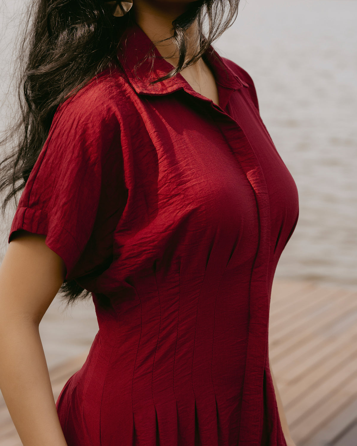 Pleated Maxi Dress