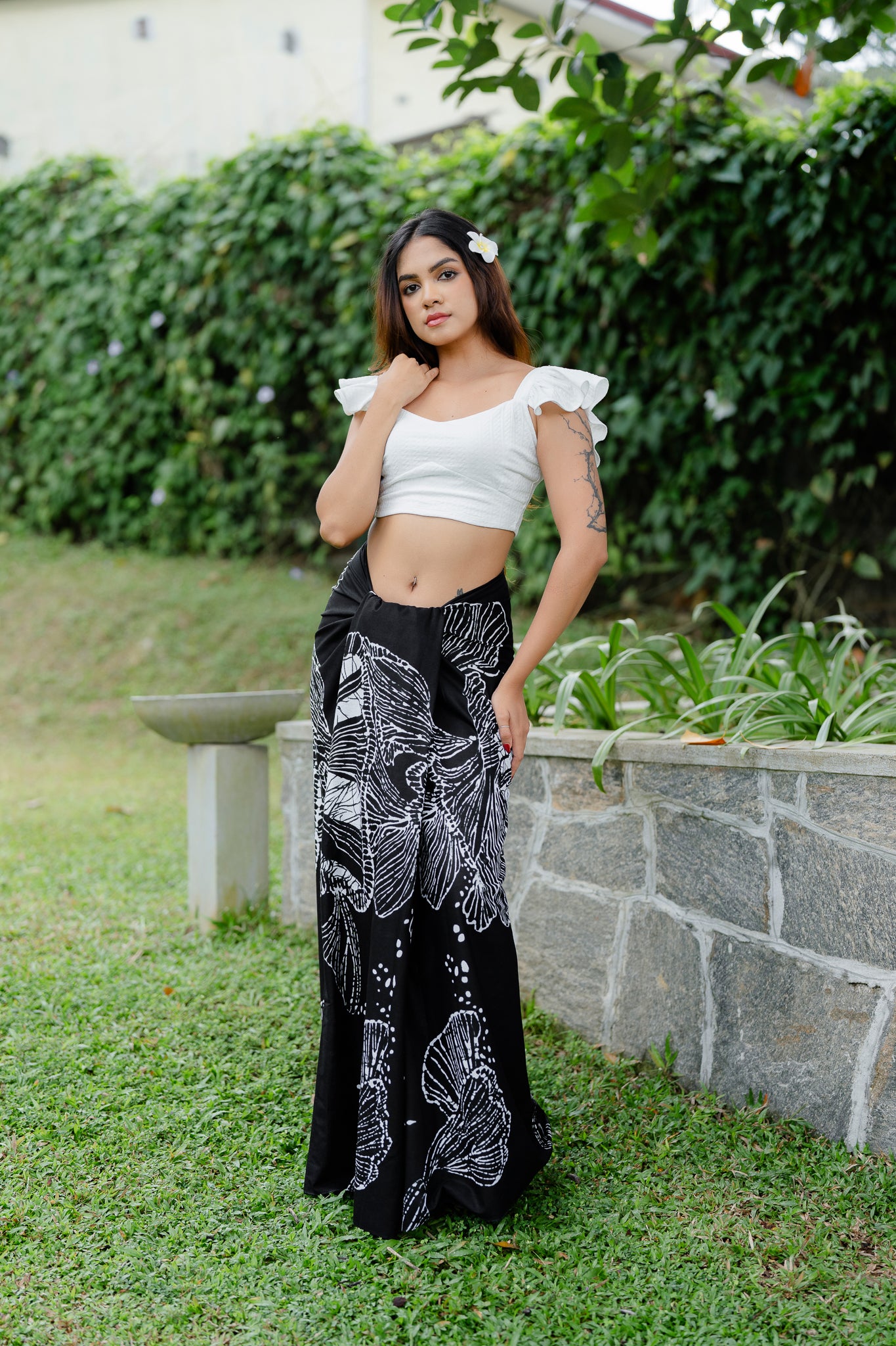 Ruffle Sleeve Crop Top