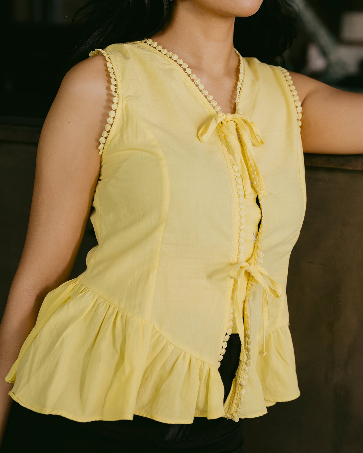 Lace Bow-Tie Top