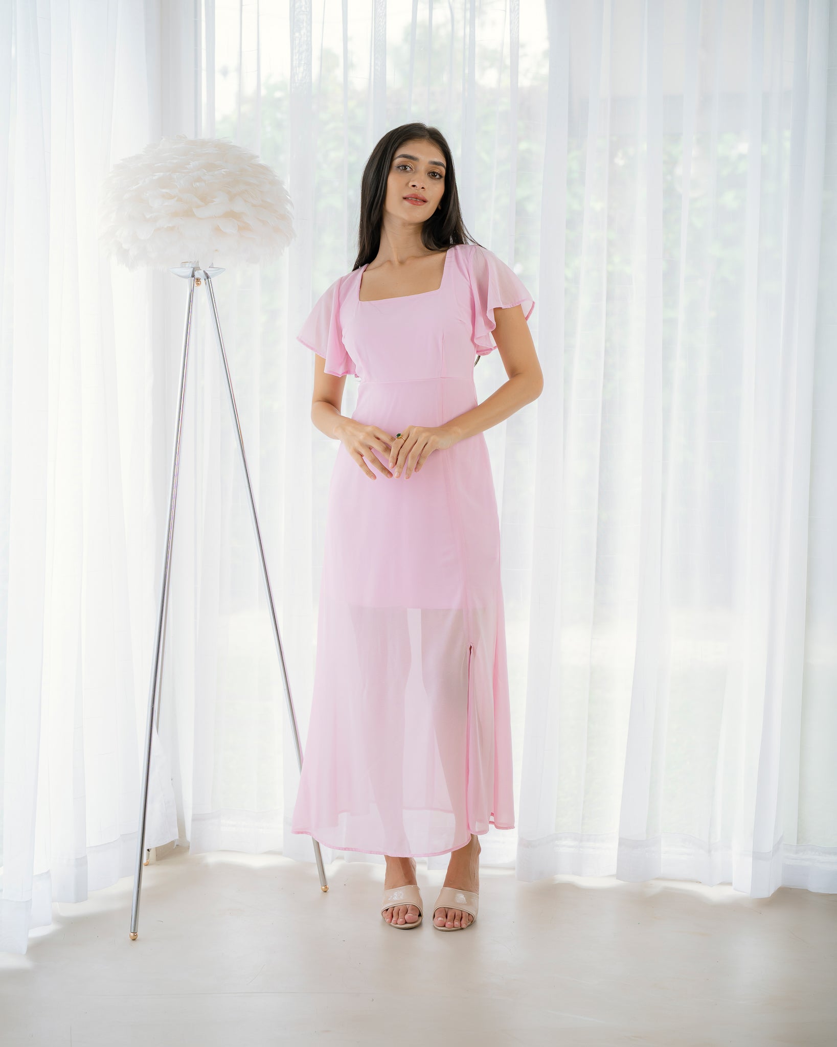 Back Tie Maxi Dress