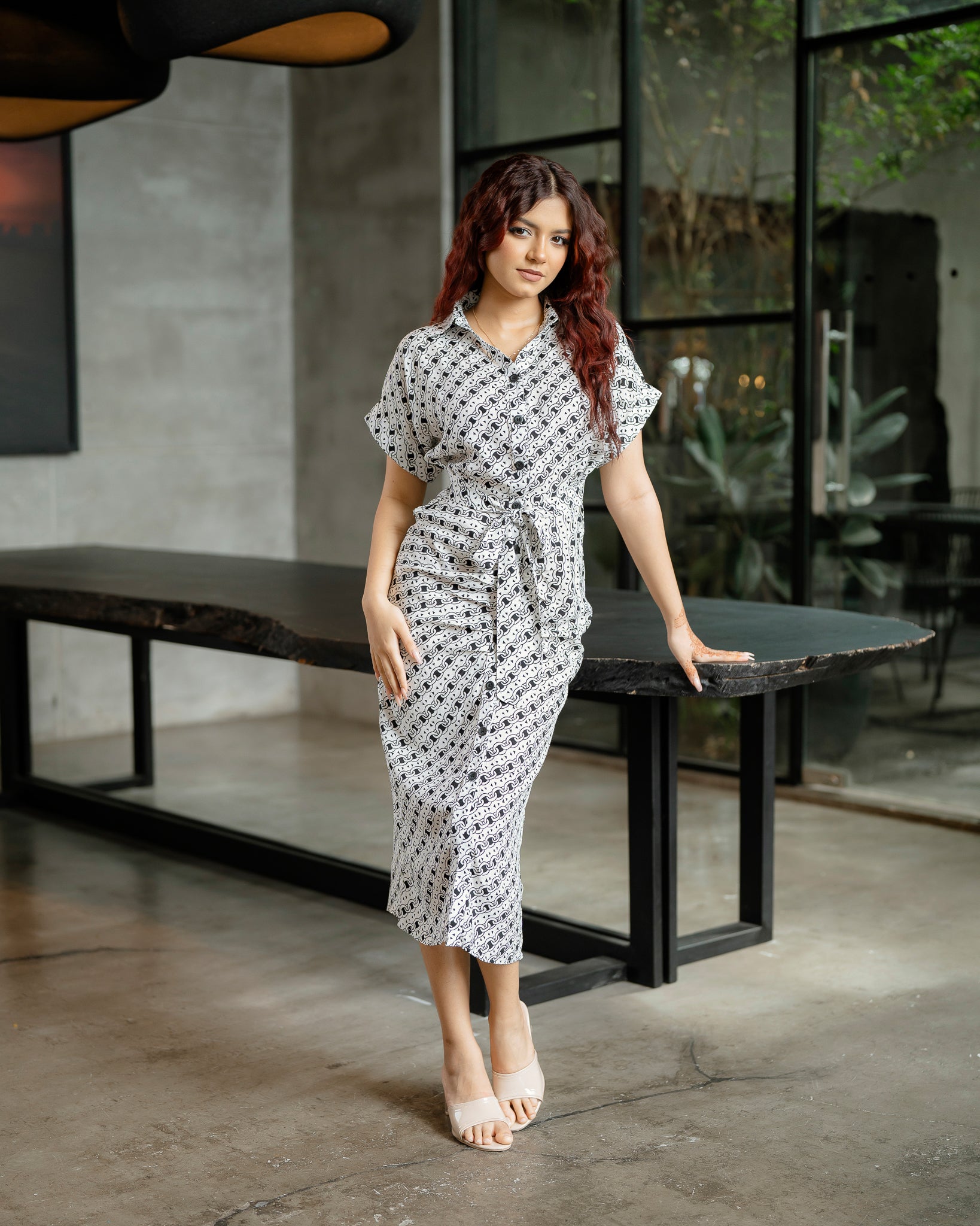 Front Tie Up Dress