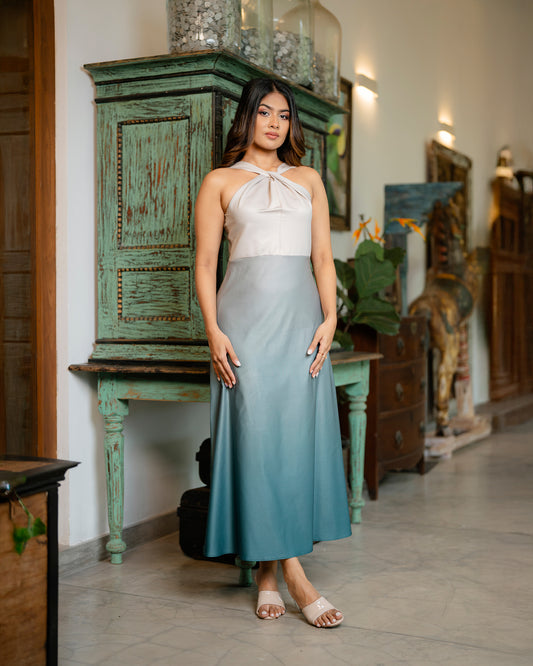 Criss Cross Halter Neck Dress