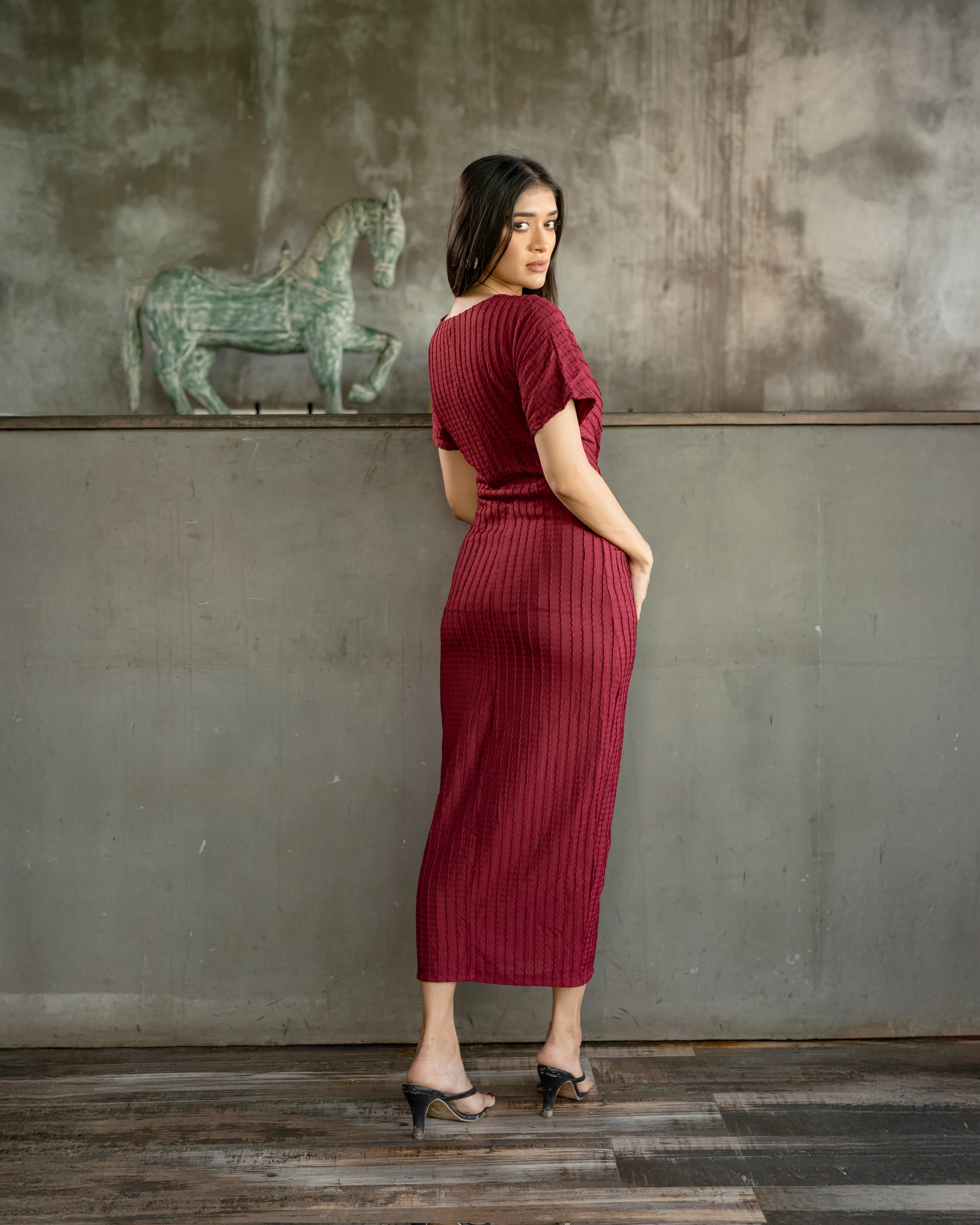 Front Twist Long Dress