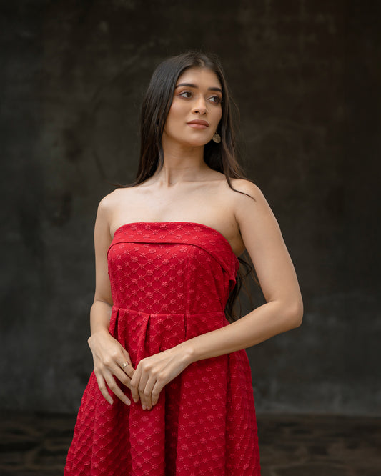 Strapless Midi Dress