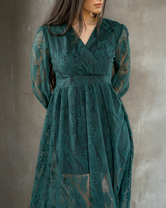 Surplice Neckline Maxi Dress