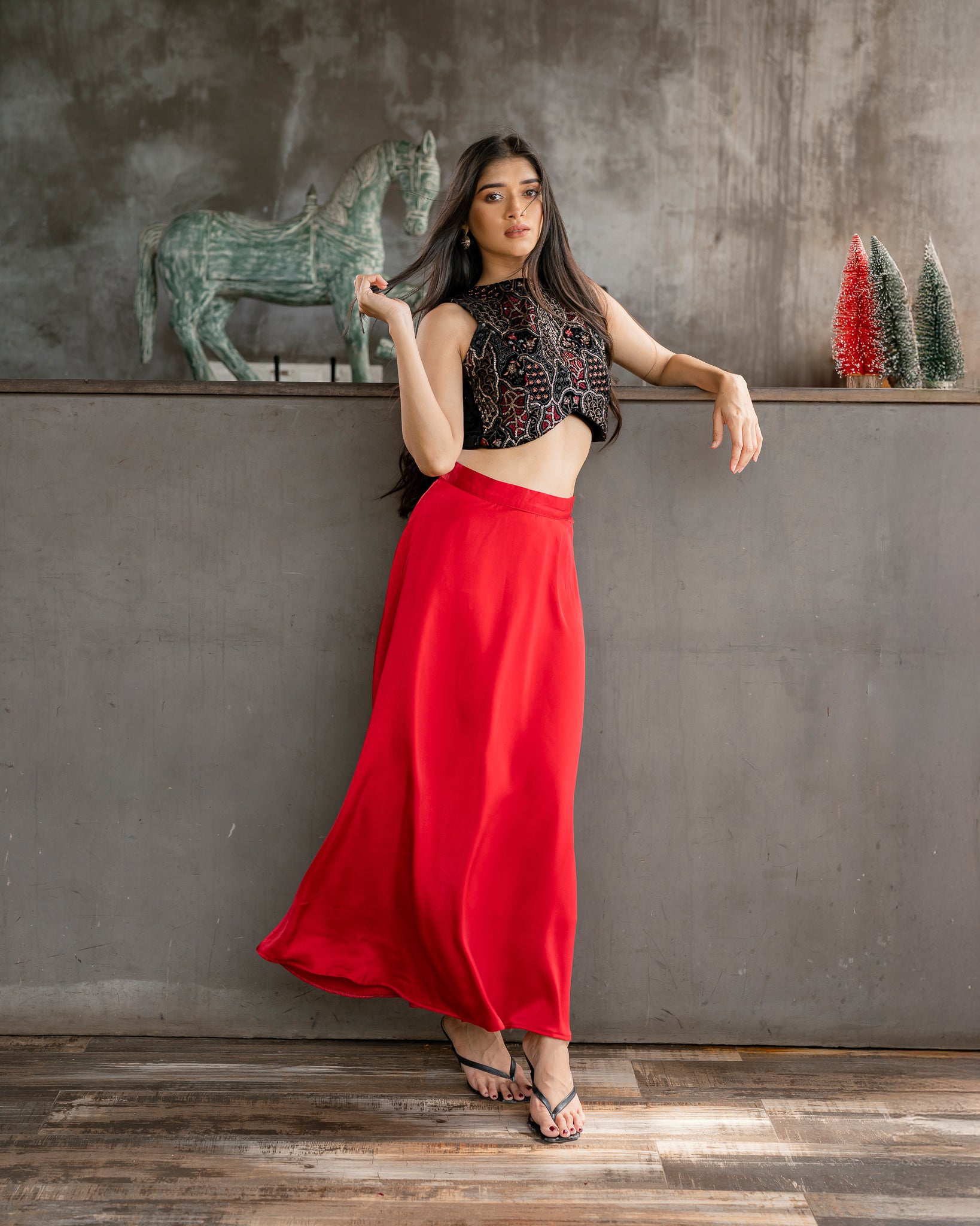 Long Flared Skirt