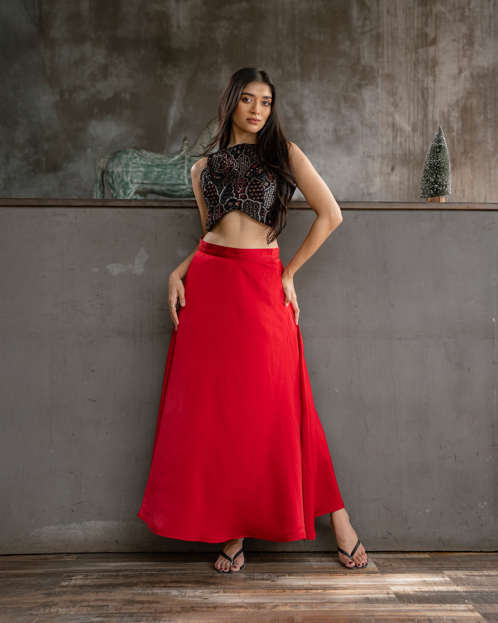 Long Flared Skirt