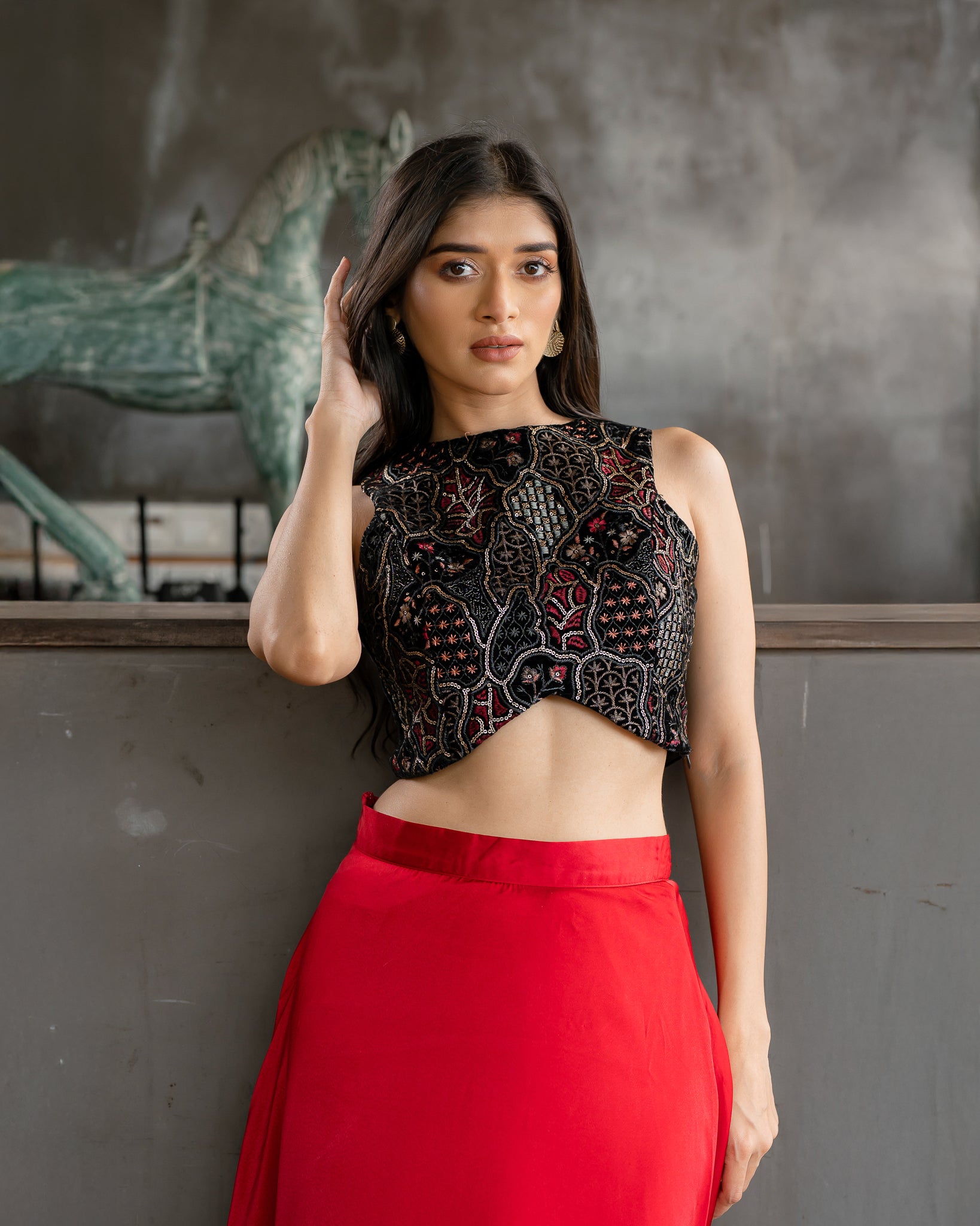 Long Flared Skirt
