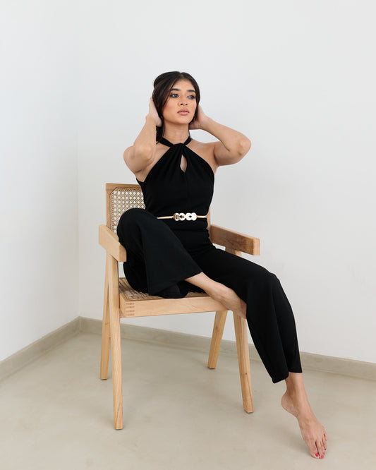 Halter Neck Long Jumpsuit