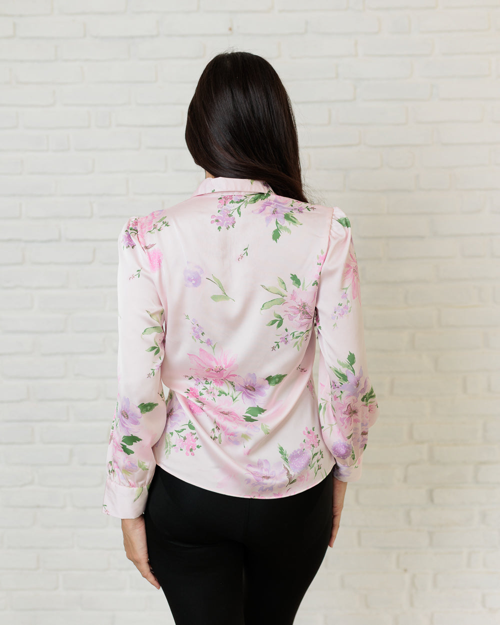 Front Gathered Long Sleeve Top