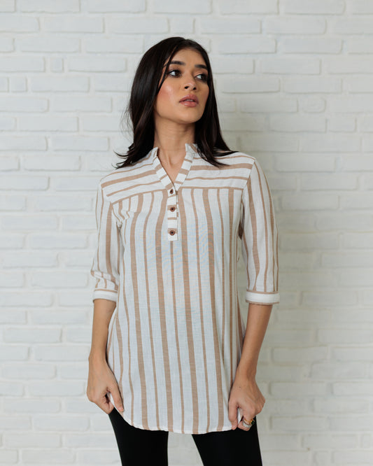 Linen Stripes Top