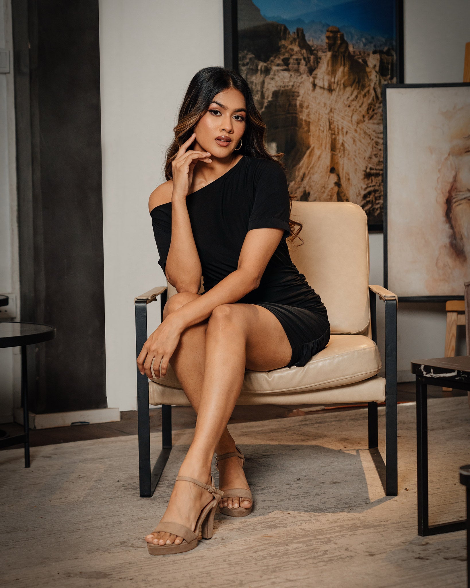Drop Shoulder Short Dress