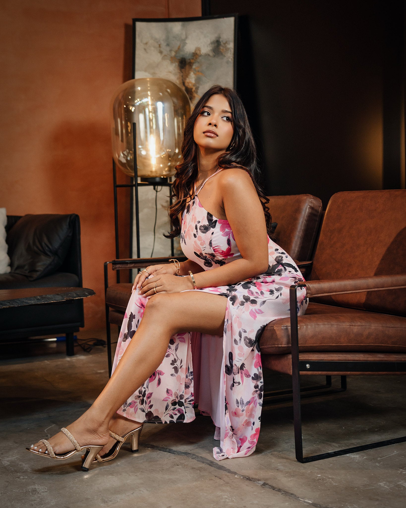 Strappy Halter Neck Dress