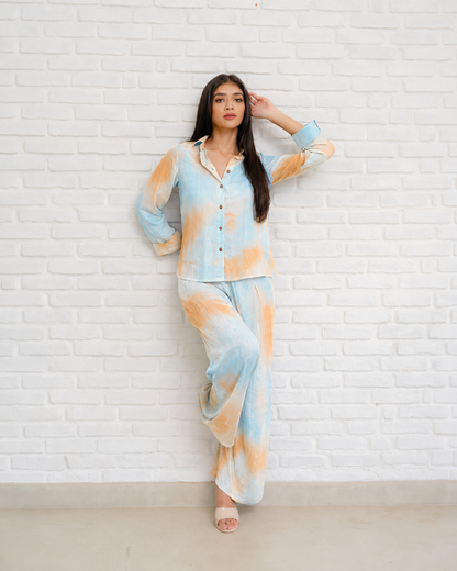 Wide Leg Tye-dye Pant and Shirt Top