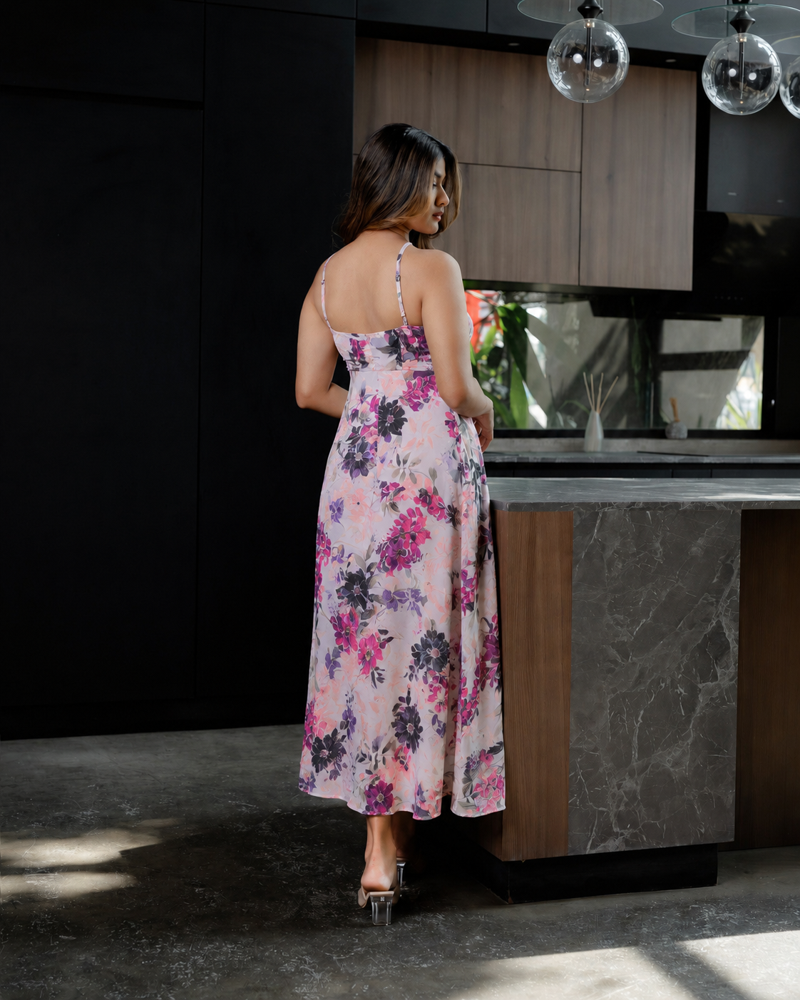 Strappy Halter Neck Dress