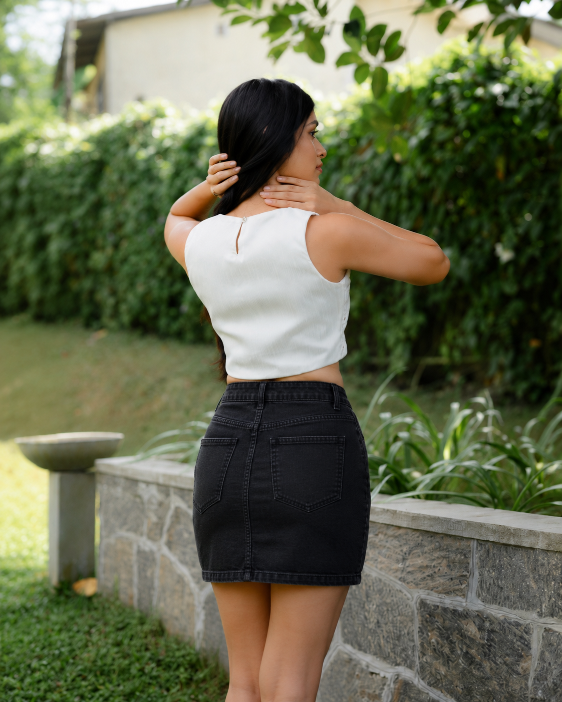 Embroidered Detail Crop Top