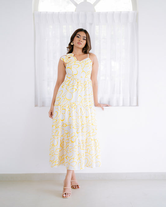 Flower Core Strappy Maxi Dress