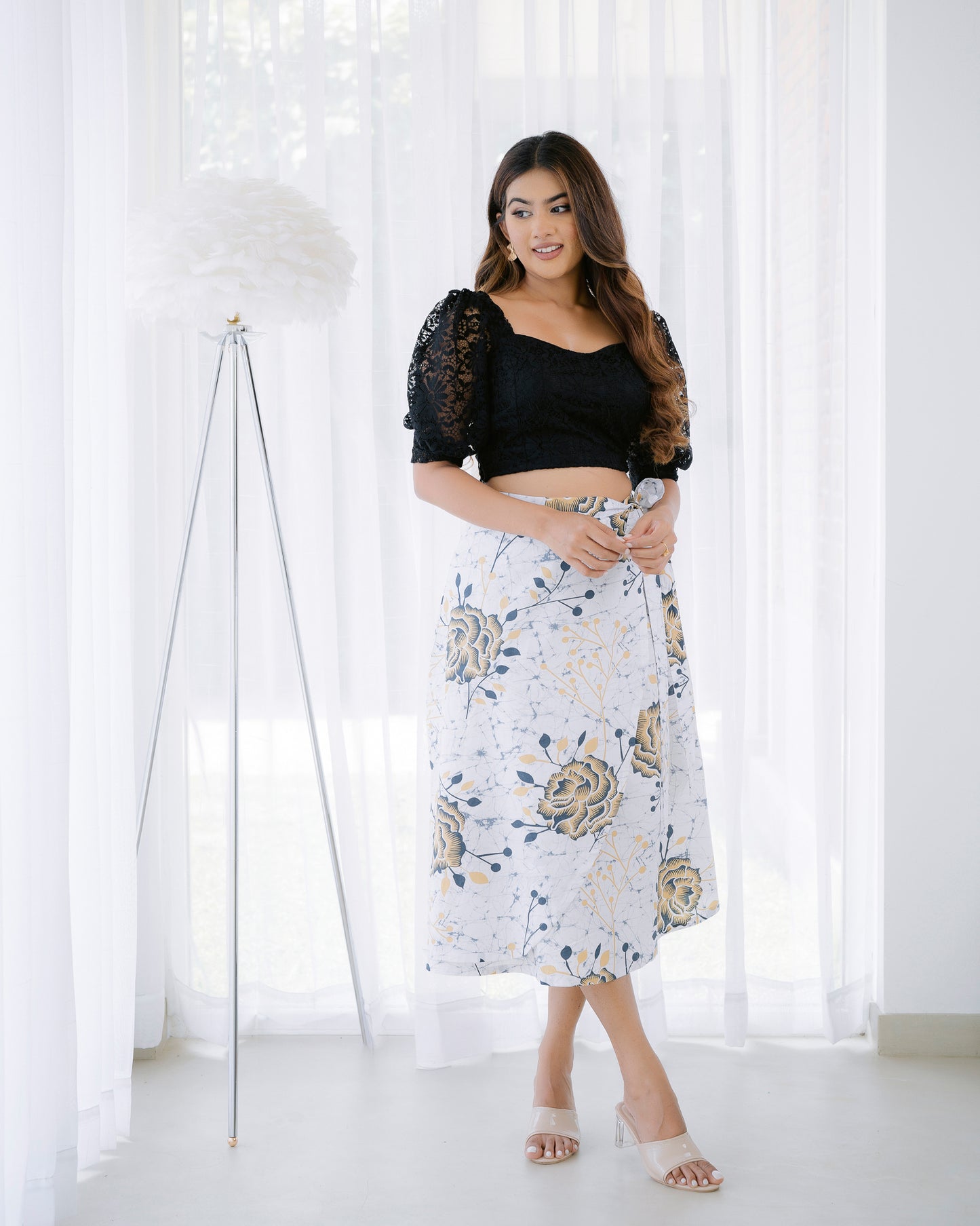 Cotton Wrapper Round Skirt