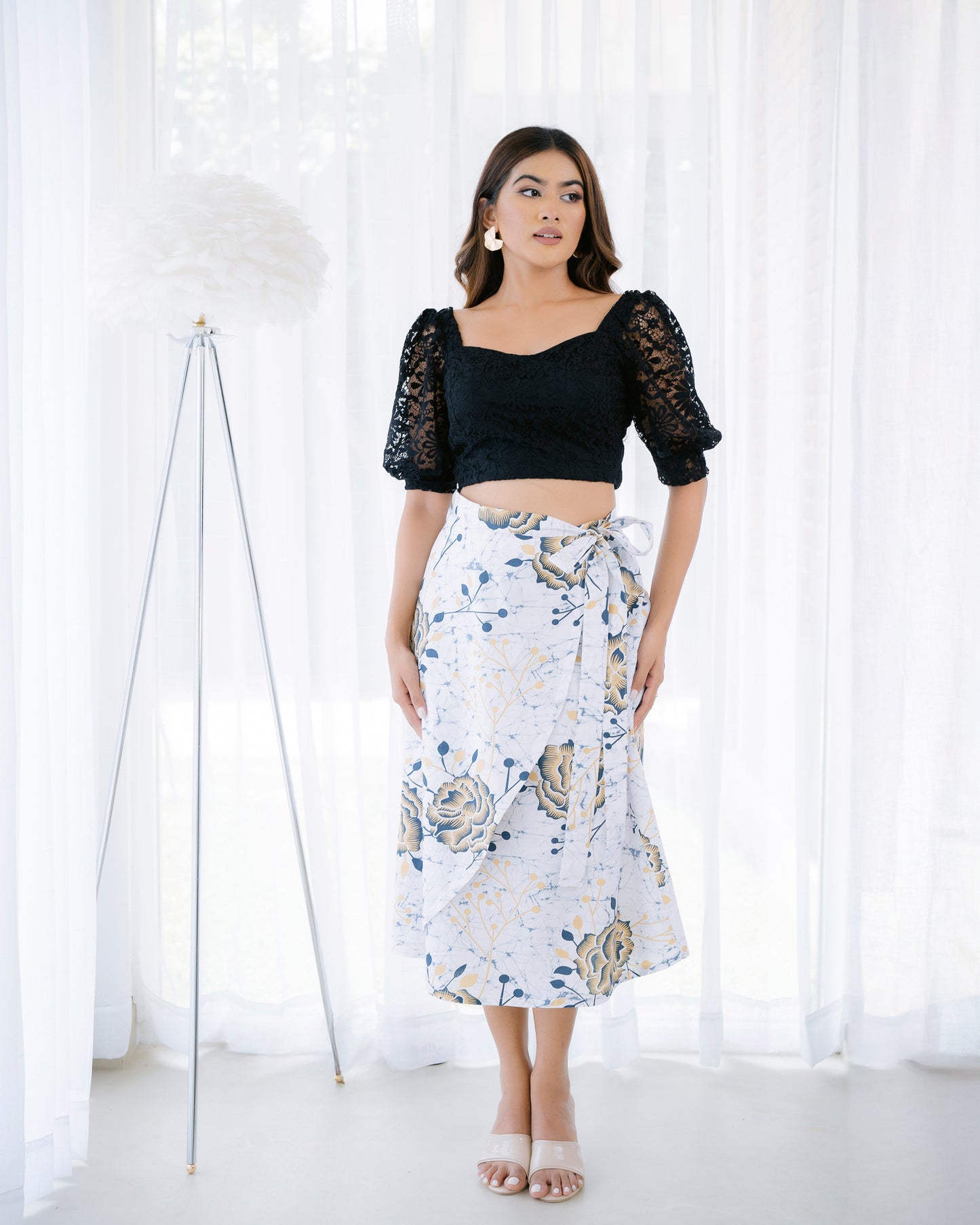 Cotton Wrapper Round Skirt