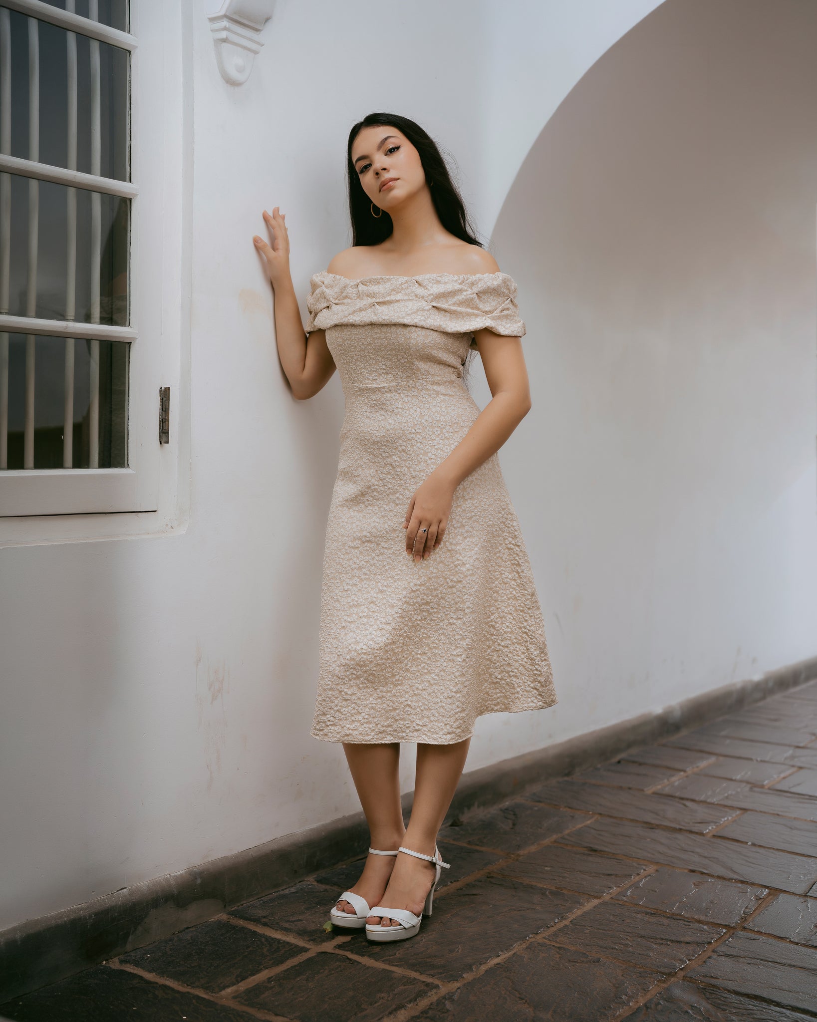Drop Shoulder Midi Dress