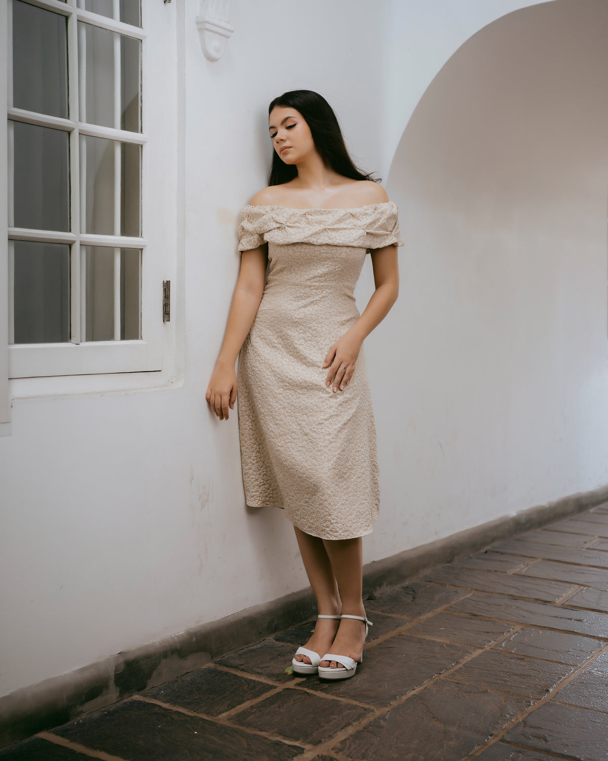 Drop Shoulder Midi Dress