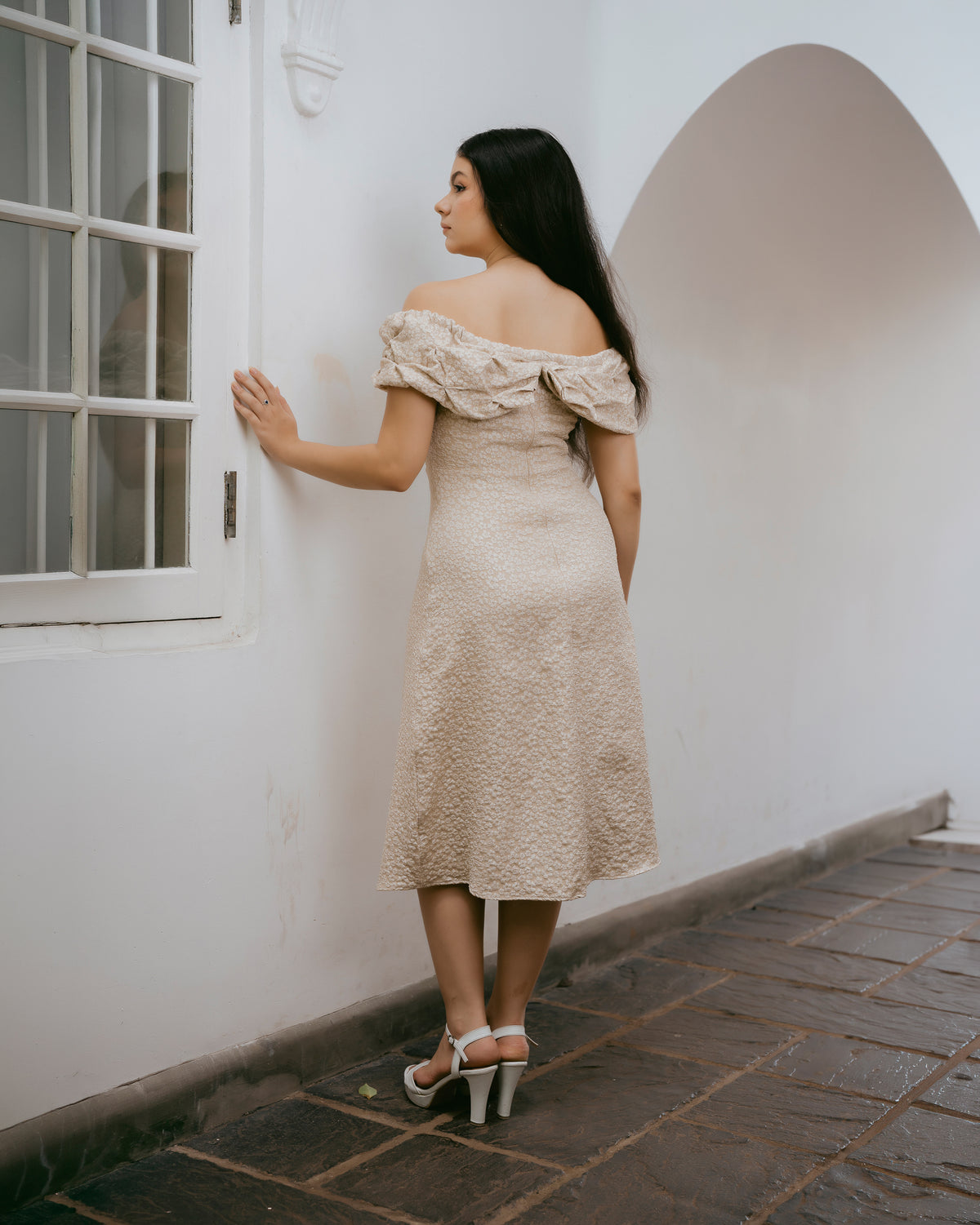 Drop Shoulder Midi Dress