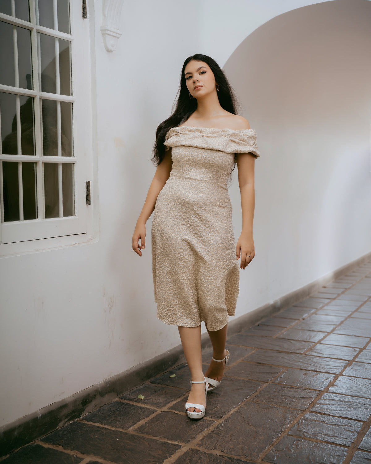Drop Shoulder Midi Dress