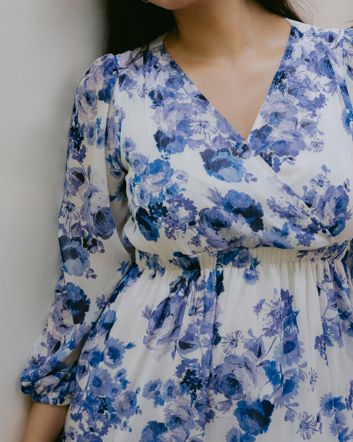 Long-Sleeve Printed Dress