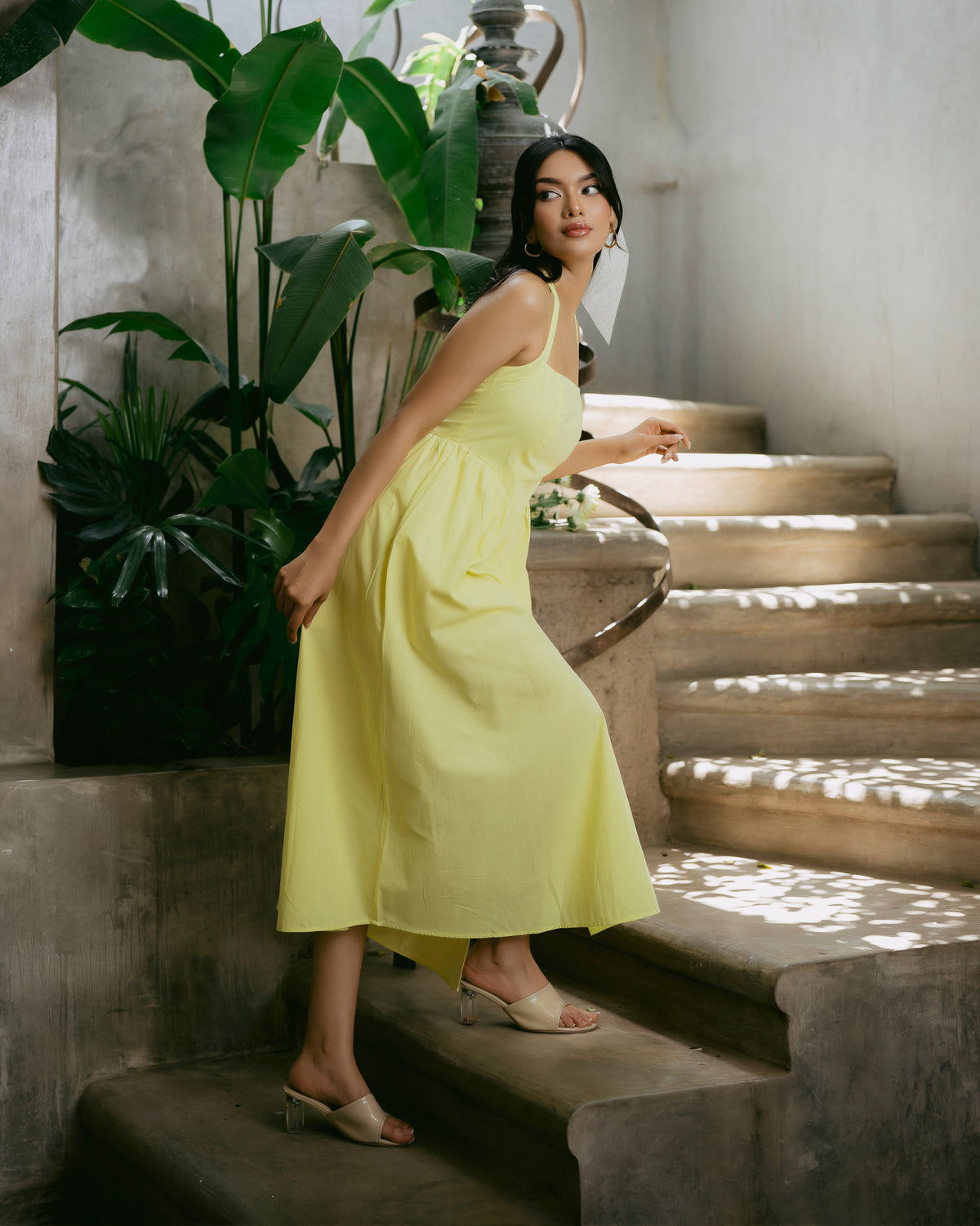 Criss-Cross Neck Tie-Up Dress