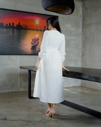 Surplice Neckline Maxi Dress