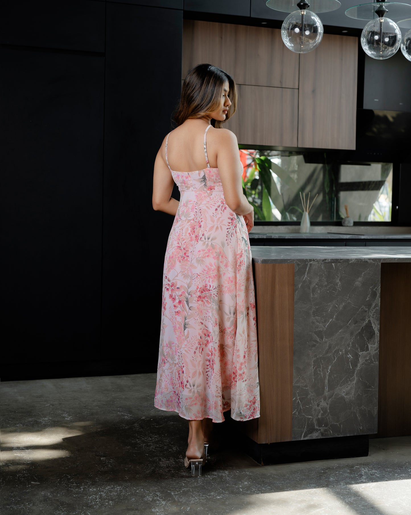 Chiffon Halter Strappy Dress