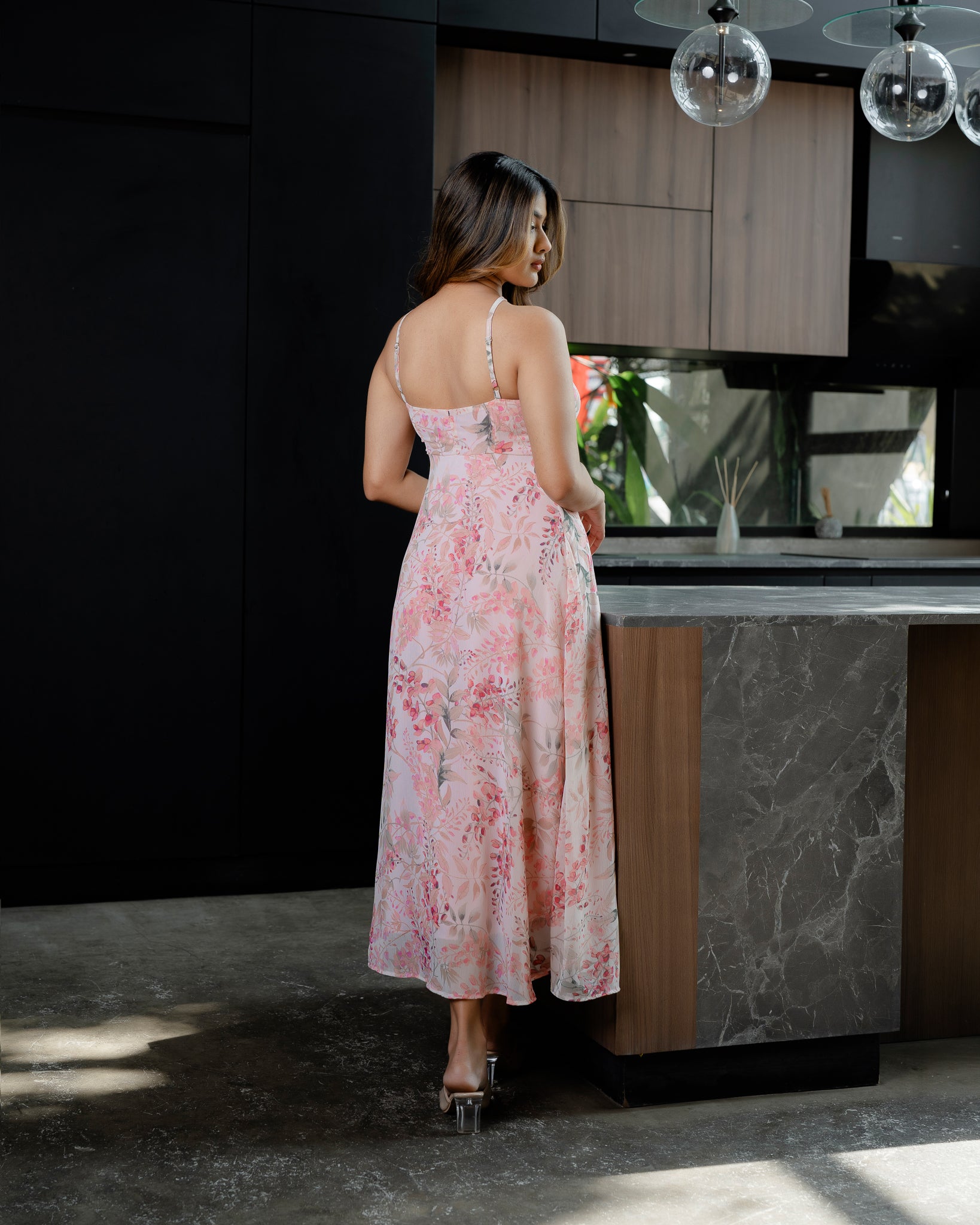 Chiffon Halter Strappy Dress