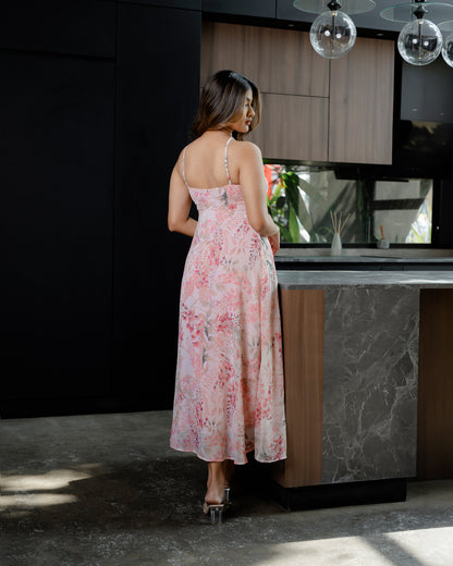 Chiffon Halter Strappy Dress