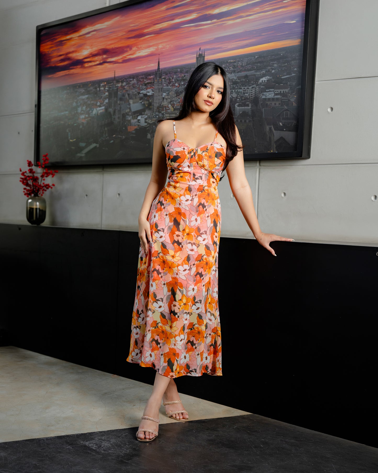 Back Strappy Long Dress