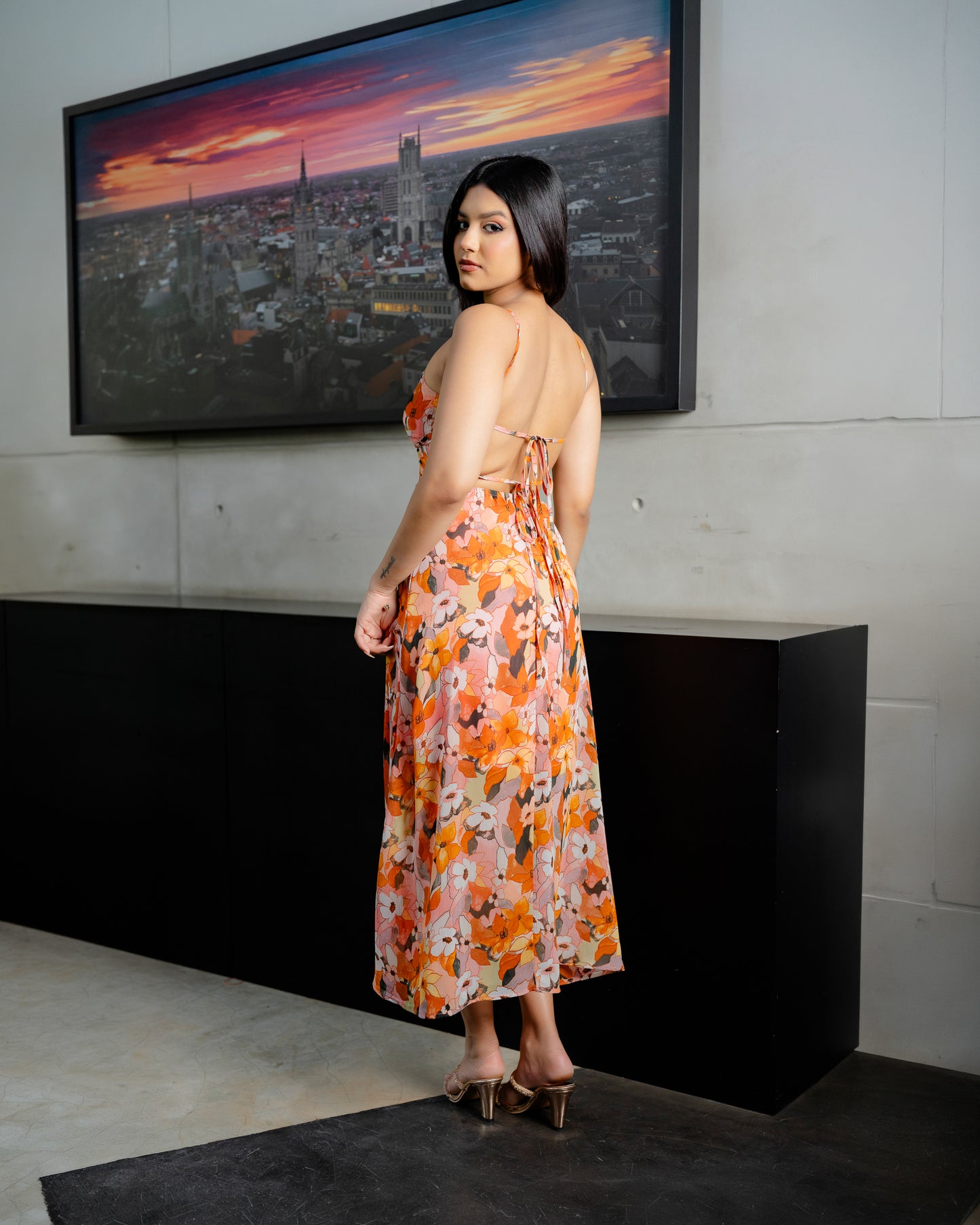 Back Strappy Long Dress