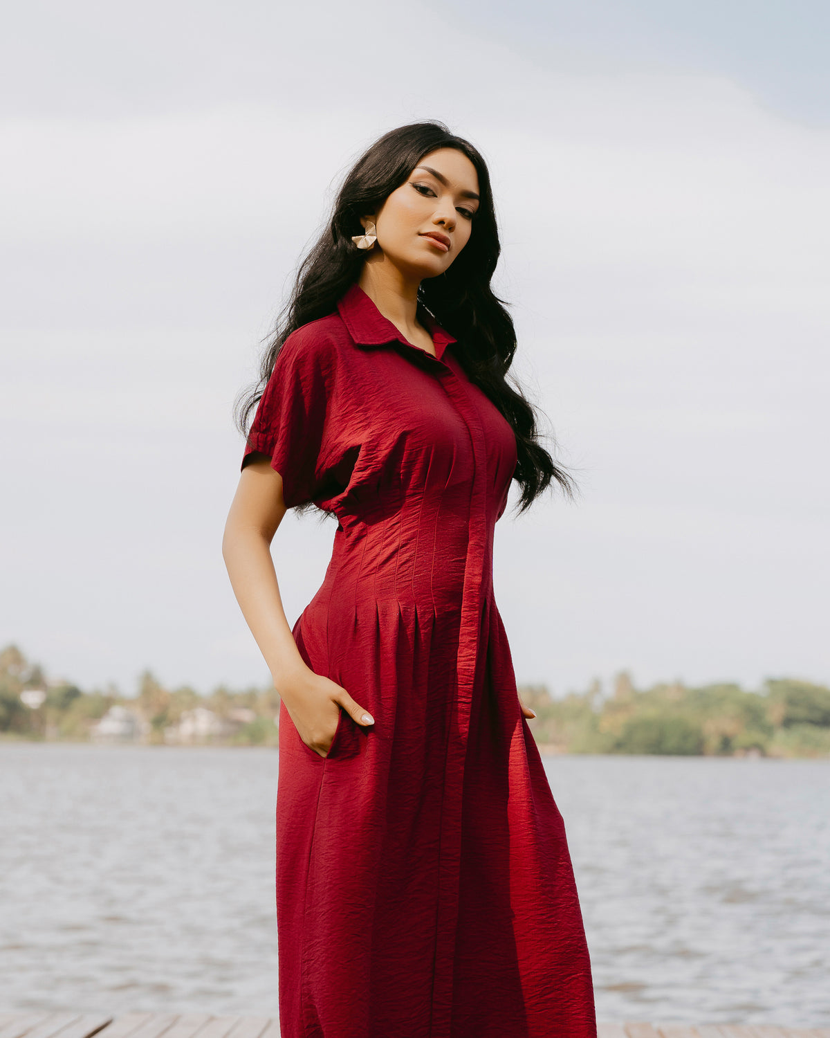 Pleated Maxi Dress
