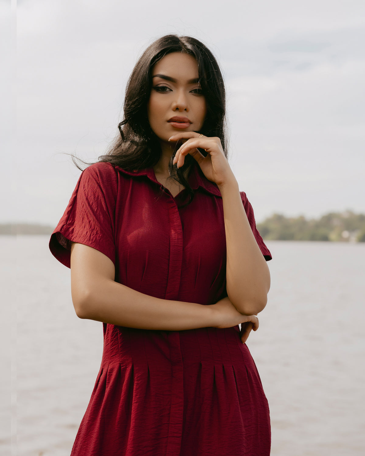 Pleated Maxi Dress