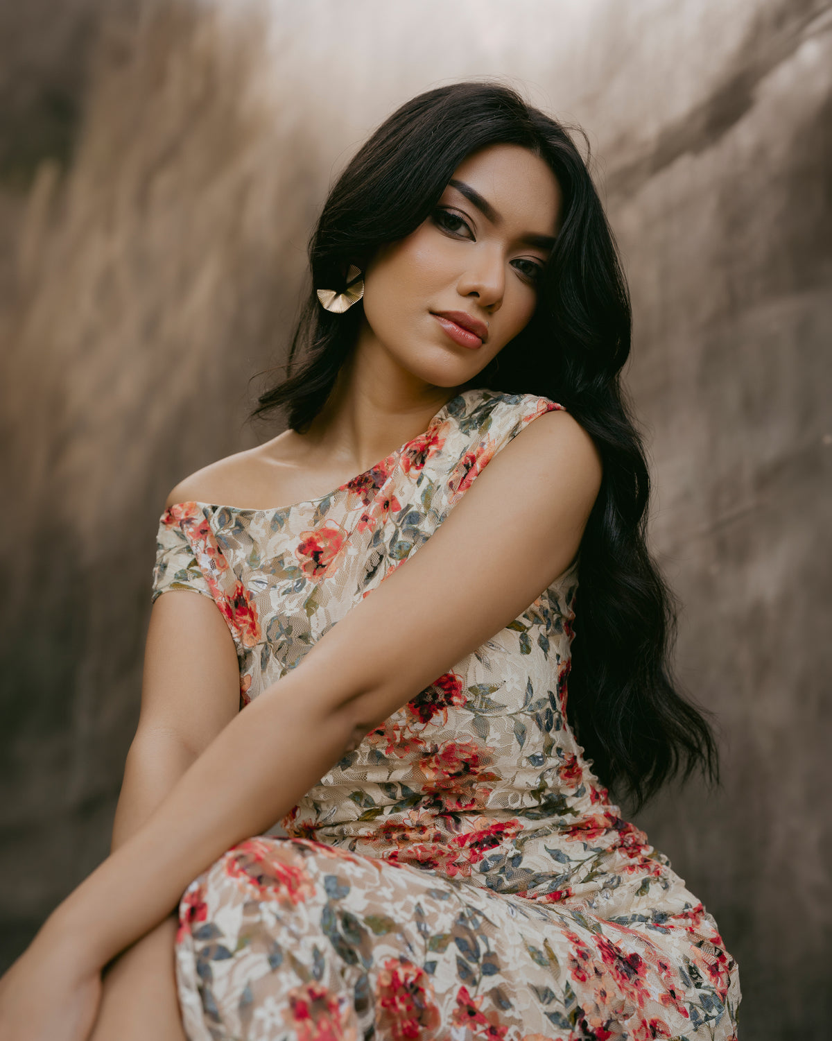 Drop Shoulder Mesh Dress