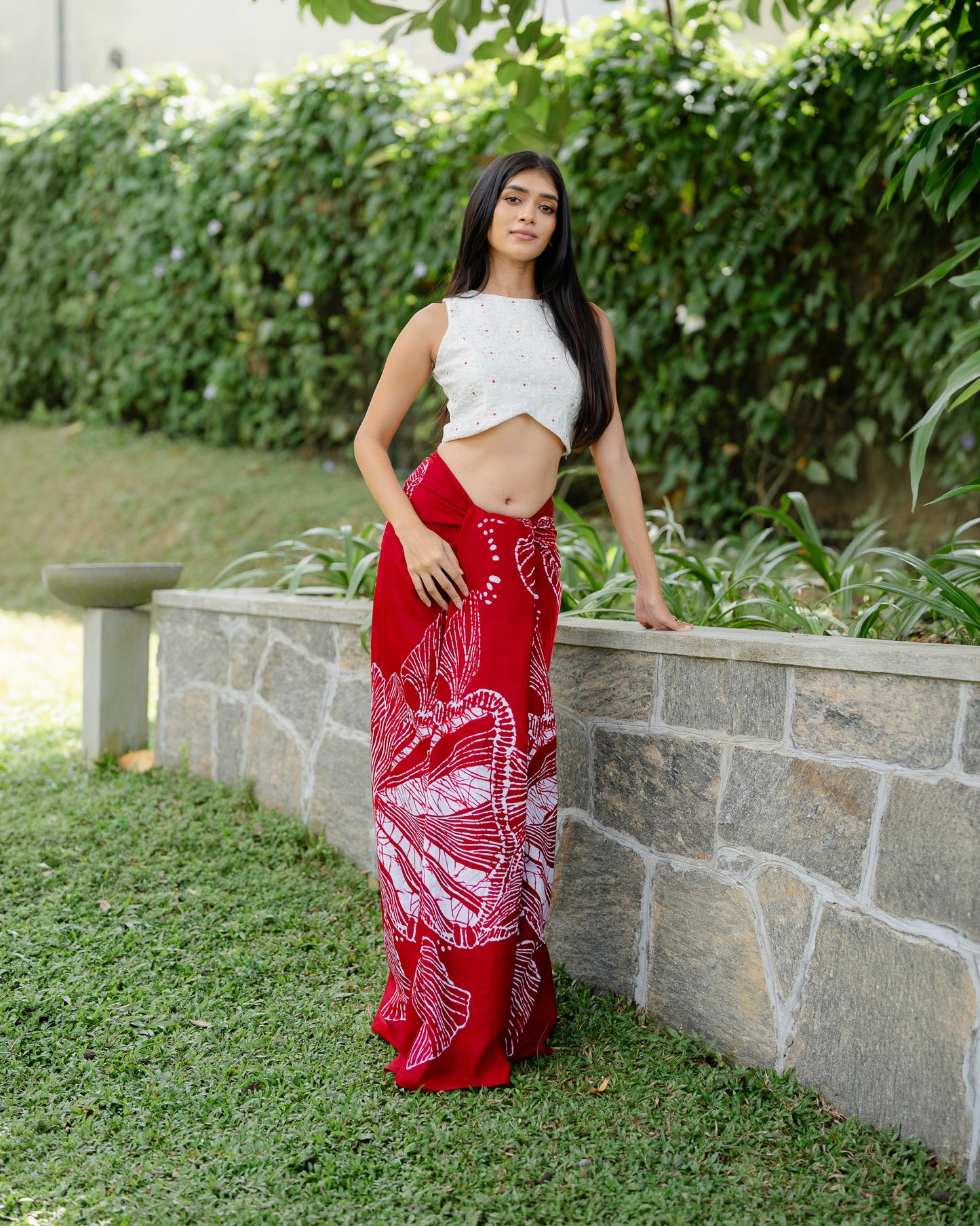 Embroidered Detail Crop Top