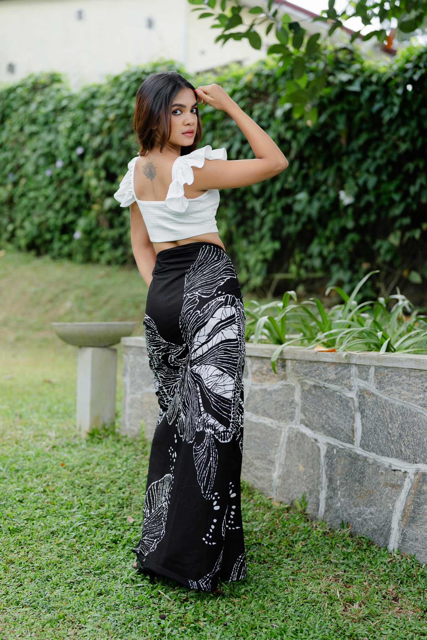 Ruffle Sleeve Crop Top