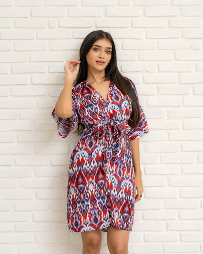 Front Tie-up Short Dress