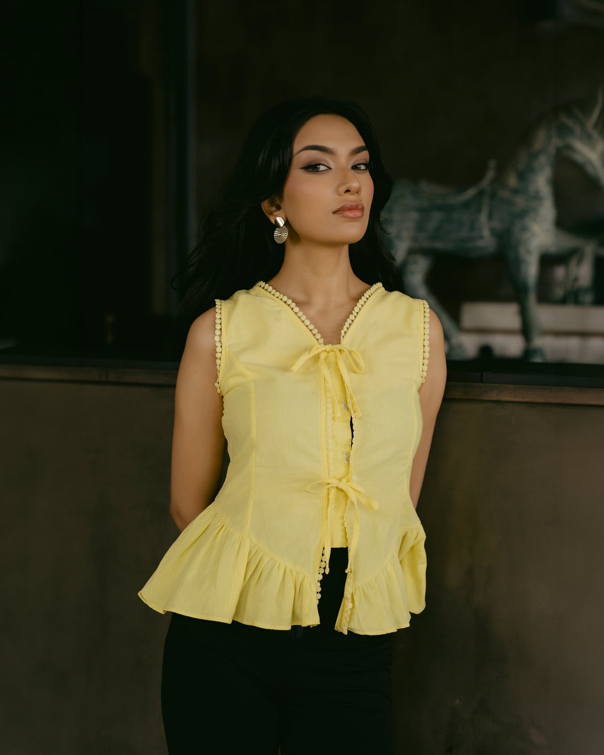 Lace Bow-Tie Top