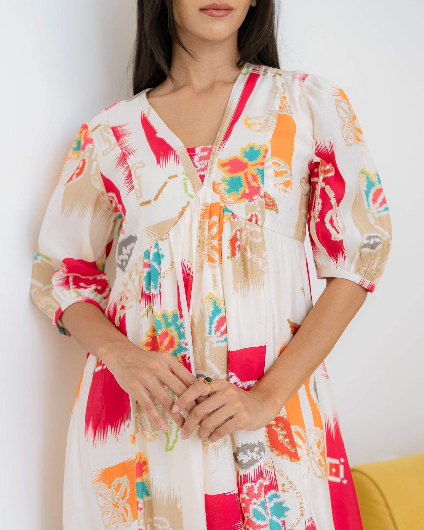 Long Sleeve Printed Dress