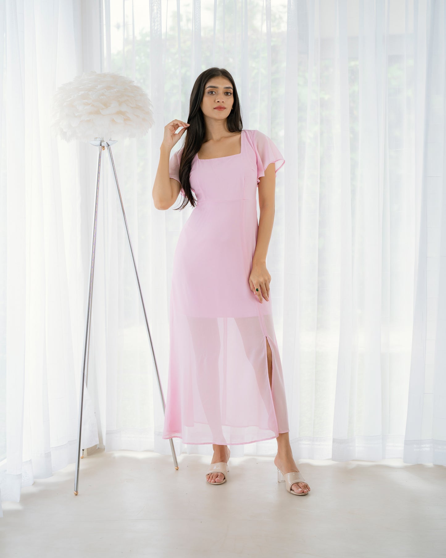 Back Tie Maxi Dress