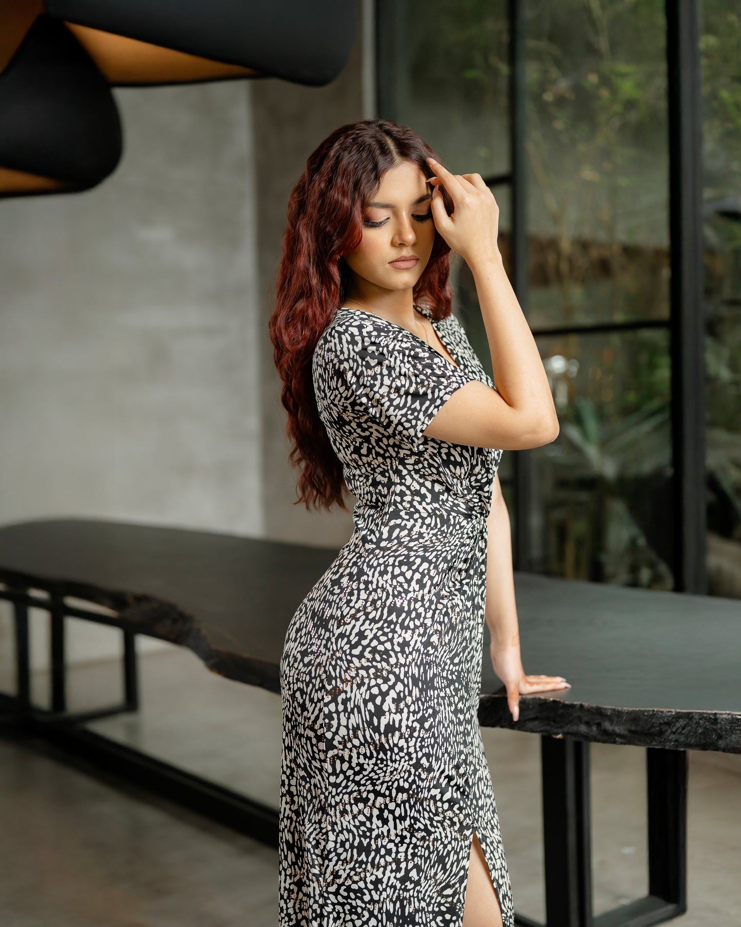 Front Twist Gold Detail Dress